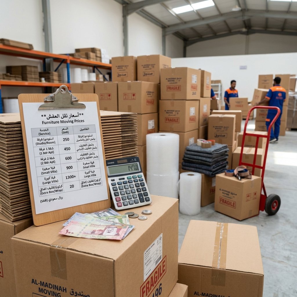 أسعار نقل العفش في جدة 2025